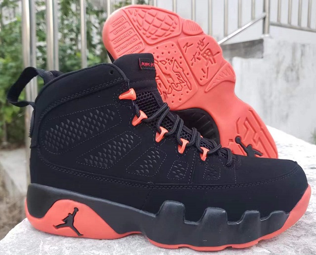 Air Jordan 9 Retro All Black Red